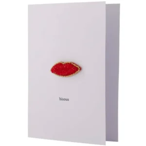 Zusss - Wenskaart kusje Bisous broche Plekconceptstore
