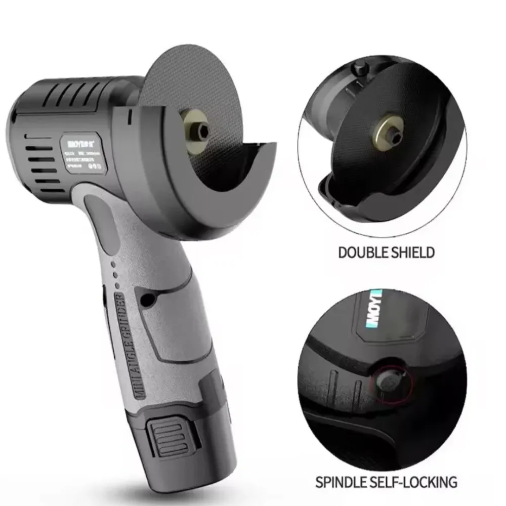 PowerGrind | 12V Draadloze Mini Haakse Slijper met 15.000 RPM