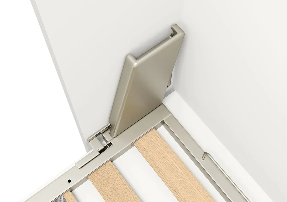 Opklapbed verticaal 163x202cm smalle naad matras 160x200cm Pozzoli