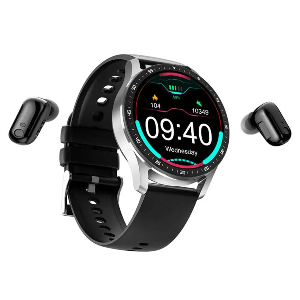 PulseSync | Luxe 2--1 Smartwatch met Bluetooth Oordopjes & Gezondheidsfuncties