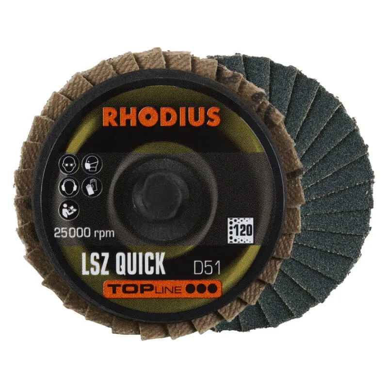 Lamellen schijf Roloc, Ø50mm, K120, 3x Rhodius