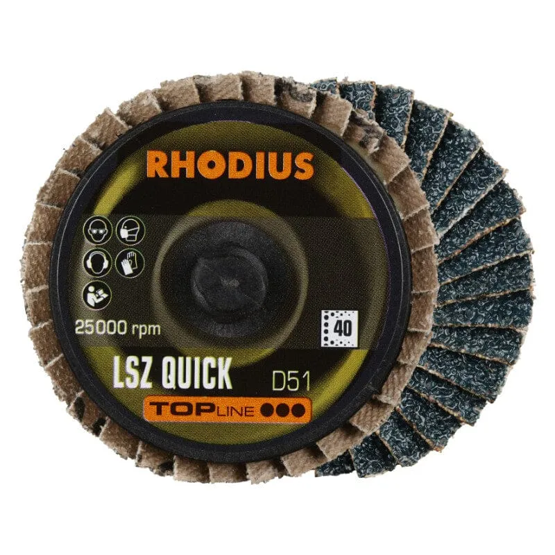 Lamellen schijf Roloc, Ø50mm, K40, 3x Rhodius