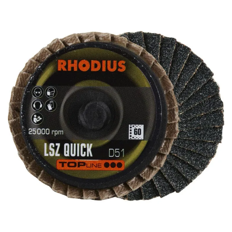 Lamellen schijf Roloc, Ø50mm, K60, 3x Rhodius