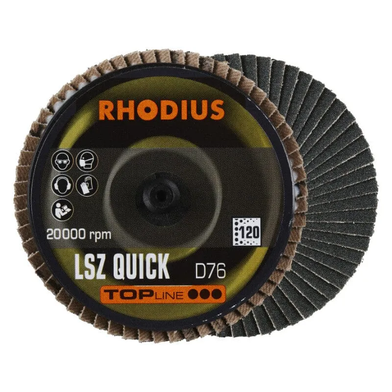 Lamellen schijf Roloc, Ø75mm, K120, 3x Rhodius