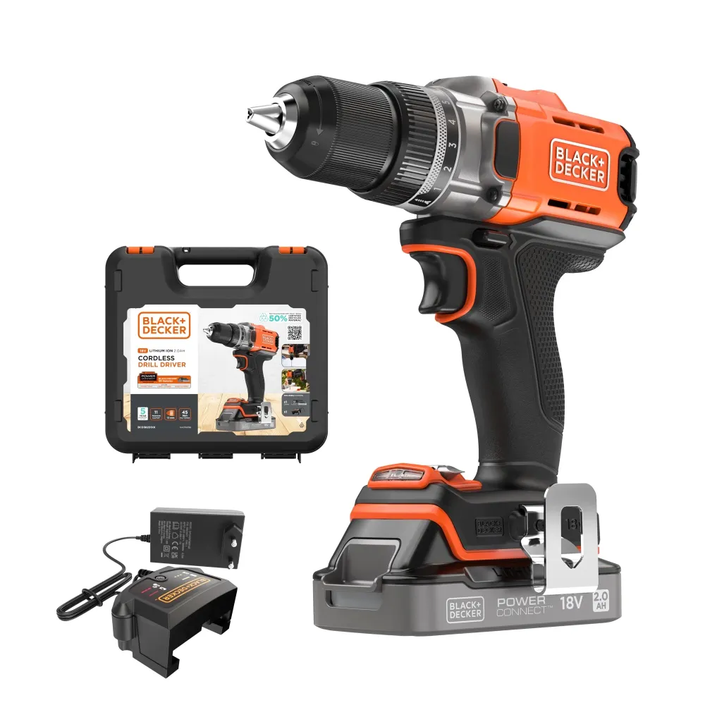 Schroevendraaier Black+Decker BCD382D1XK-QW 18V 2Ah