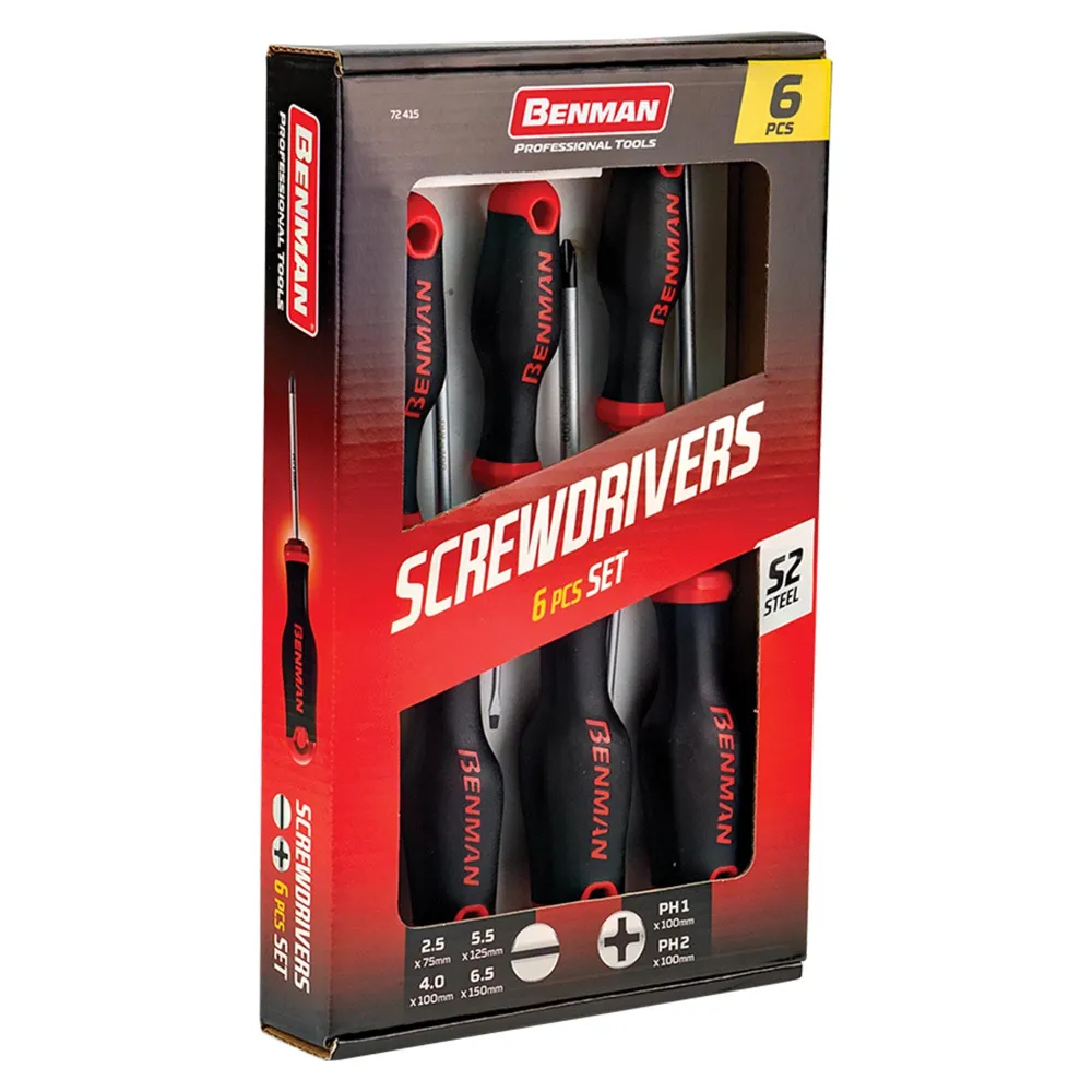 Schroevendraaierset Benman 6 stuks + PH