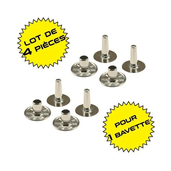 SET VAN 4 BUISKLINKNAGELS VOOR 2CV VOORSPATFLAP