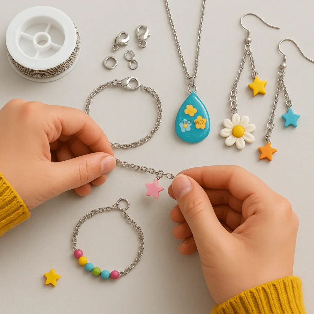 Sieraden maken set (Ketting, Karabijnsluitingen & Ringetjes) 45-delig