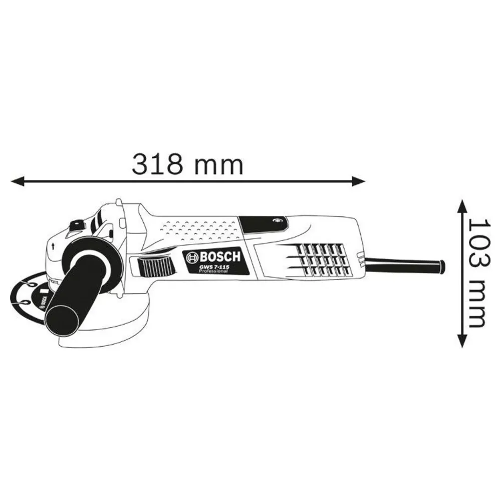 Slijpmolen Bosch GWS 7-115 PRO 720W