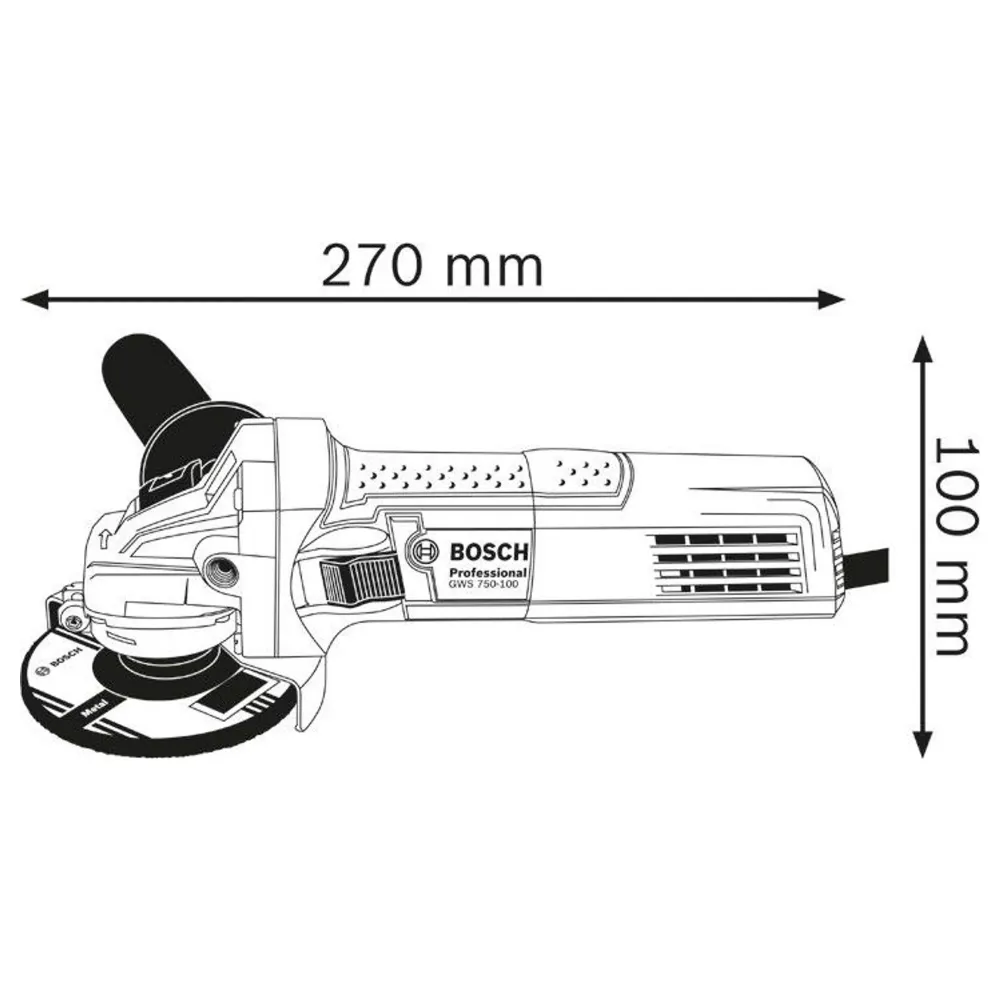Slijpset Bosch GWS 22-230 J + 2 GWS 750