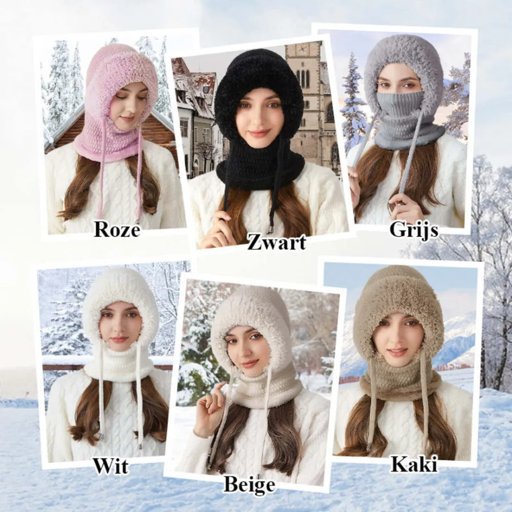 SnowSnug | Warme 2--1 Sjaal-Muts voor Buiten