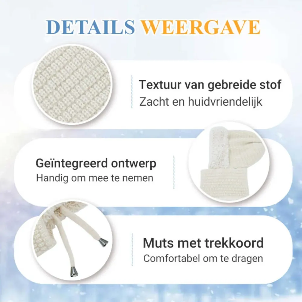 SnowSnug | Warme 2--1 Sjaal-Muts voor Buiten