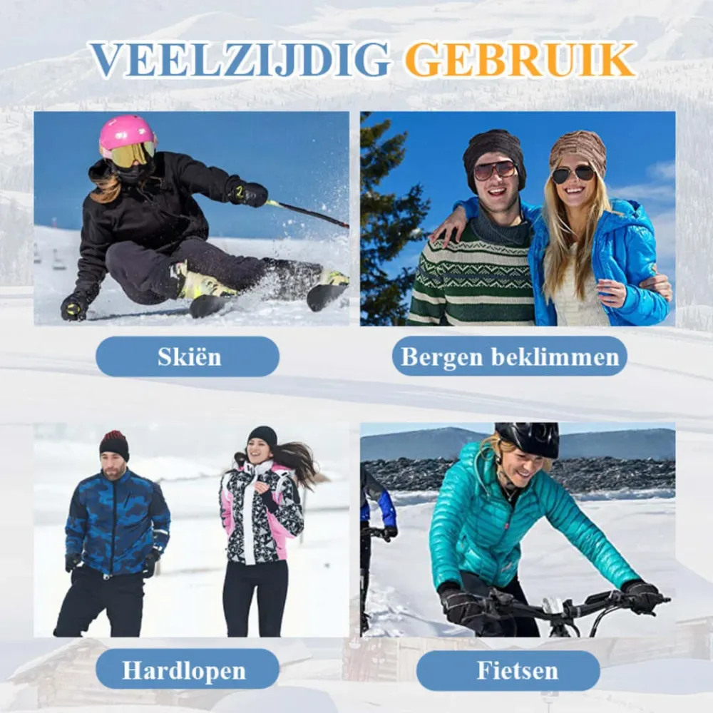SnowSnug | Warme 2--1 Sjaal-Muts voor Buiten