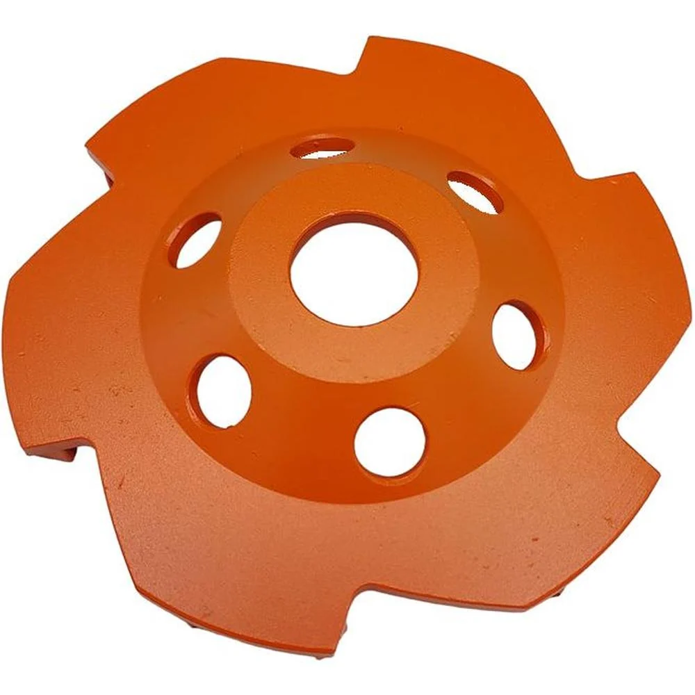125mm GROF Dubbele SNAKE Diamant Komslijpschijf Beton, Lijm, Anhydriet, Zandcement - Asgat 22.23mm Spero