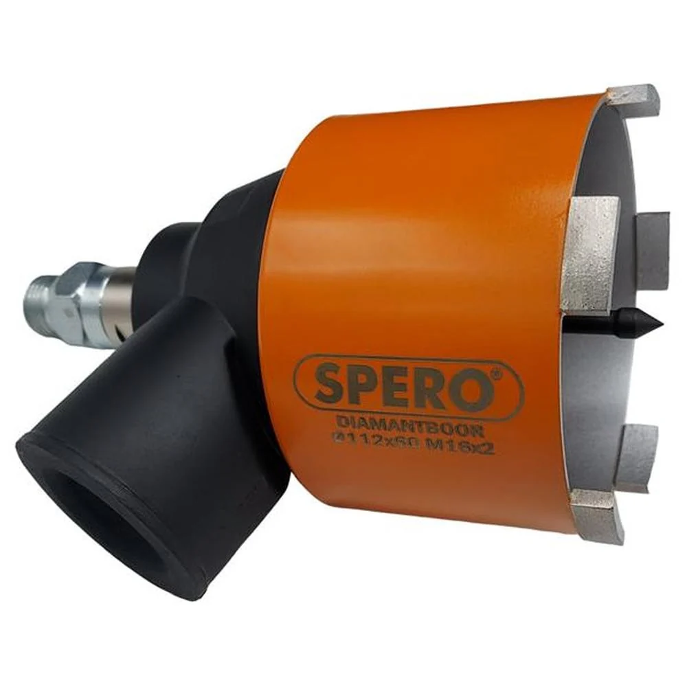 82mm x 60mm - M16(F) PRO Diamant Dozenboor 5 segmenten met achtersleuven t.b.v. stofadapter (droog gebruik) Spero