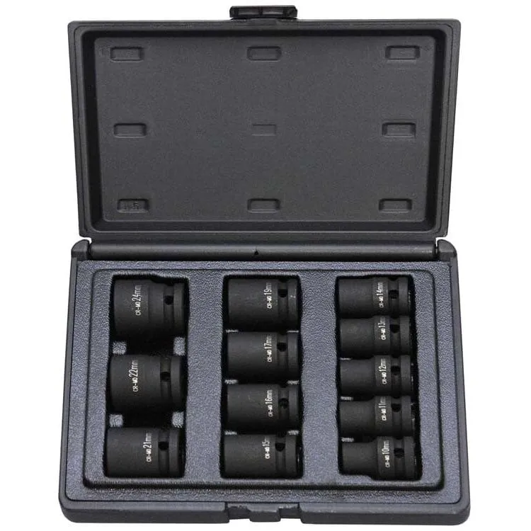 1/2" Krachtdoppenset, 12dlg Steiner Airtools