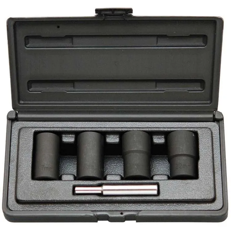1/2" Spiraal doppenset, 4dlg, int. Steiner Airtools