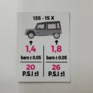 Sticker bandenspanning
