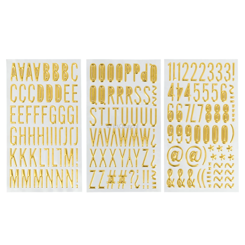 Stickerset Letters & Cijfers (3 st.)