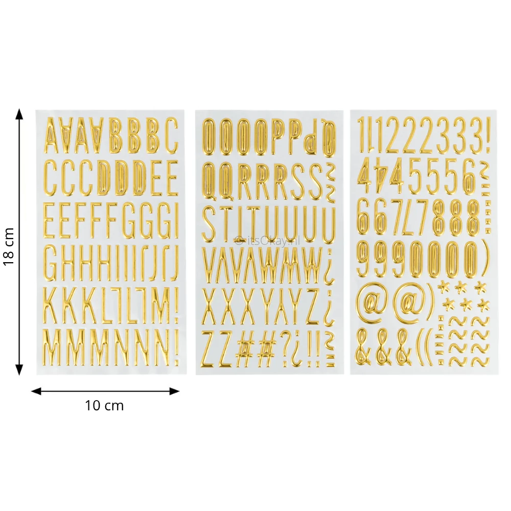 Stickerset Letters & Cijfers (3 st.)
