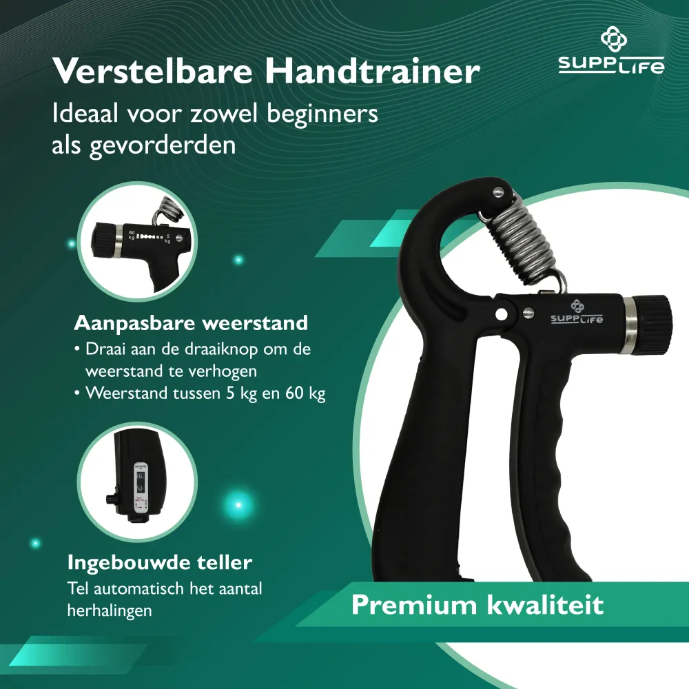 Supplife 5-Delige Fitness Handtrainer Set Supplife.nl