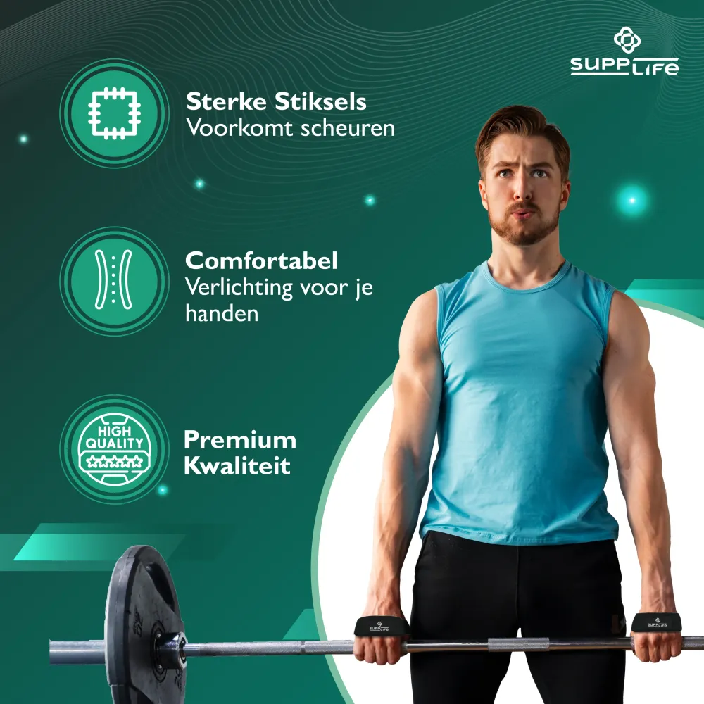 Supplife Lifting & Weightlifting Straps - 2 Stuks Supplife.nl