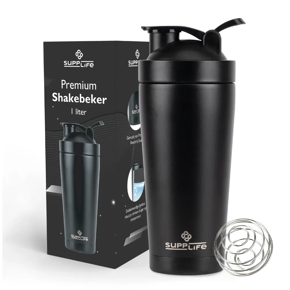Supplife RVS Shakebeker met Bal - 750 ml Supplife.nl