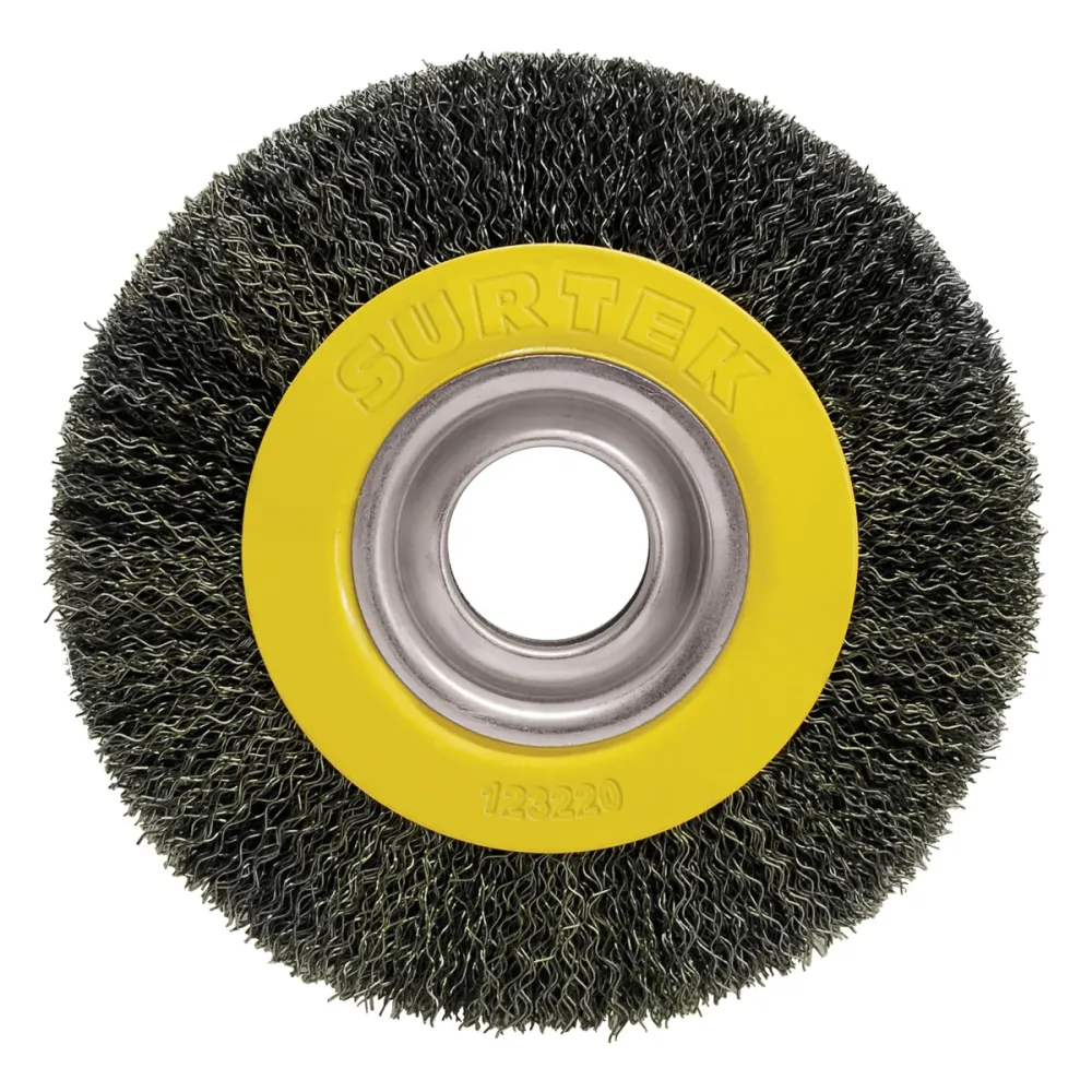 Carda circular ondulada alambre delgado para esmeril 6" x 1-1/8" con adaptadores Surtek SURTEK DS