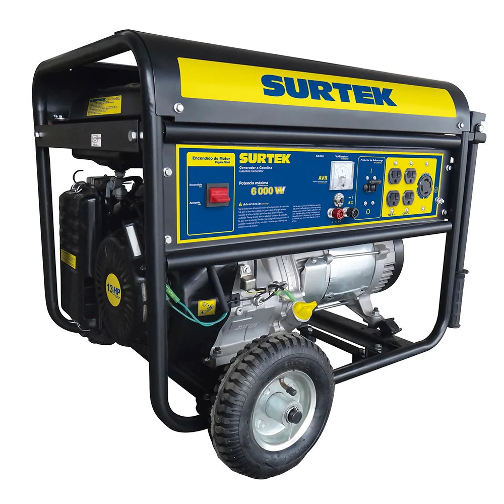 Generador gasolina 6000 W, 390 cc, voltaje de salida 120 V Surtek SURTEK DS