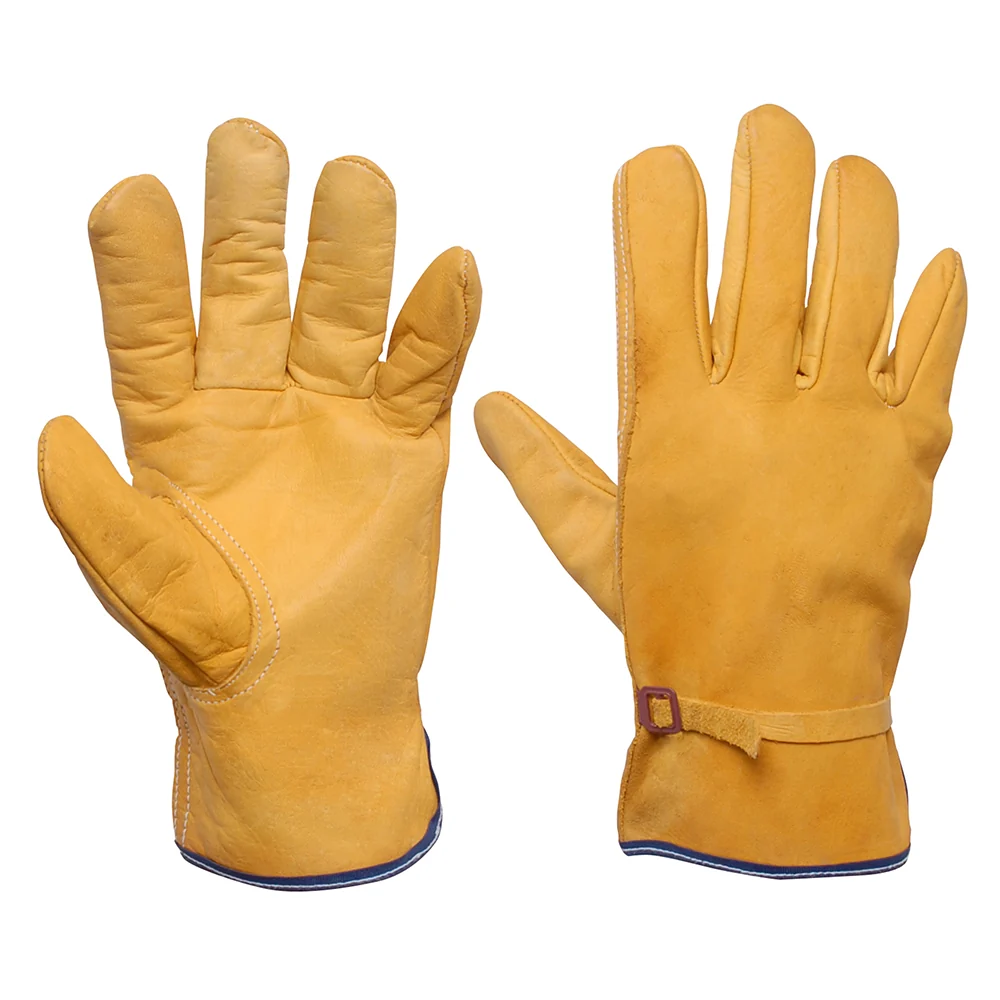 Guantes de piel tipo argonero con cintillo unitalla Surtek SURTEK DS