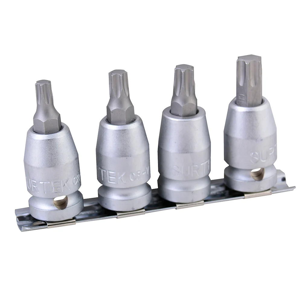 Juego de dados con punta torx cuadro de 1/2", 4 piezas Surtek SURTEK DS