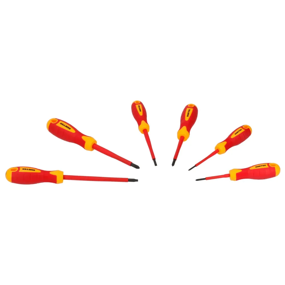 Juego de destornilladores con mango bimaterial 1000 V combinados, 6 piezas Surtek SURTEK DS