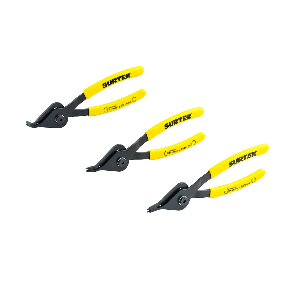Juego de pinzas para anillos de retención convertibles, 3 piezas Surtek SURTEK DS