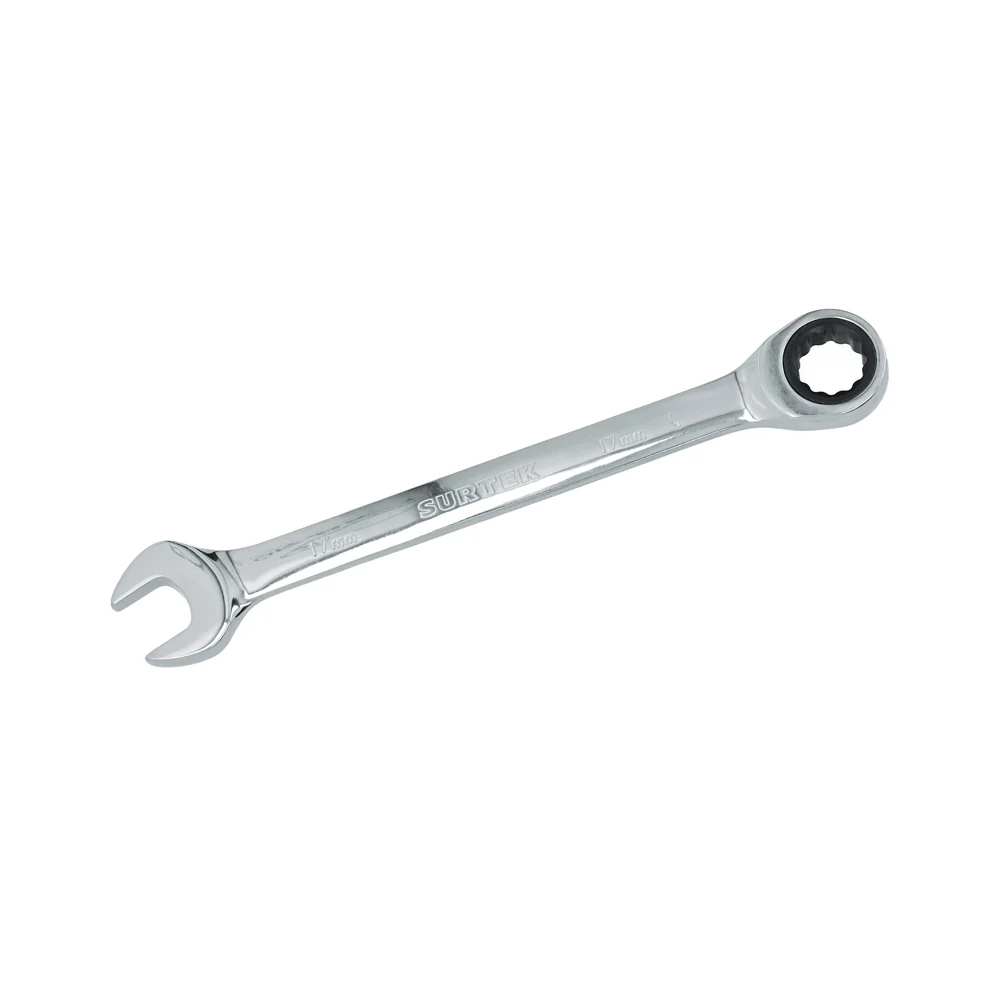 Llave combinada pulido espejo de matraca métrica, 12 puntas, 17mm Surtek SURTEK DS