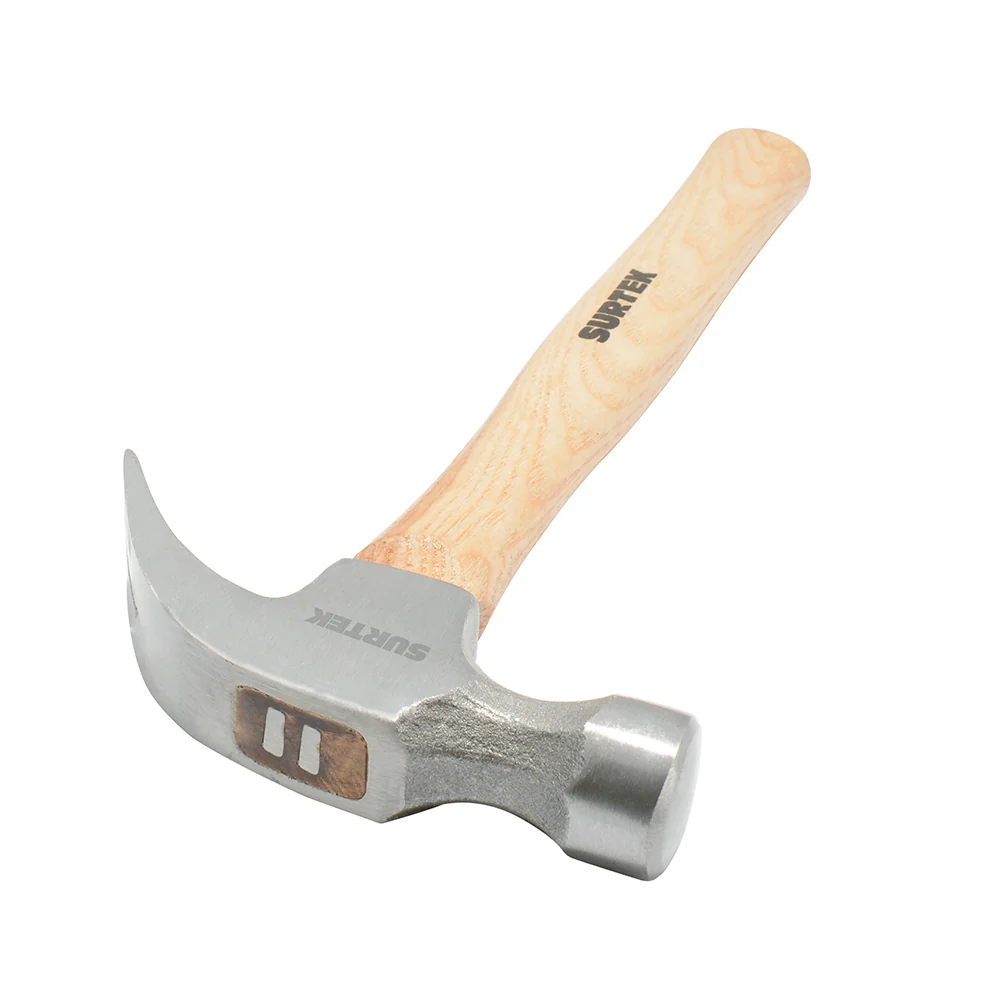 Martillo de uñ curva con mango de madera de 13", 16 oz Surtek SURTEK DS