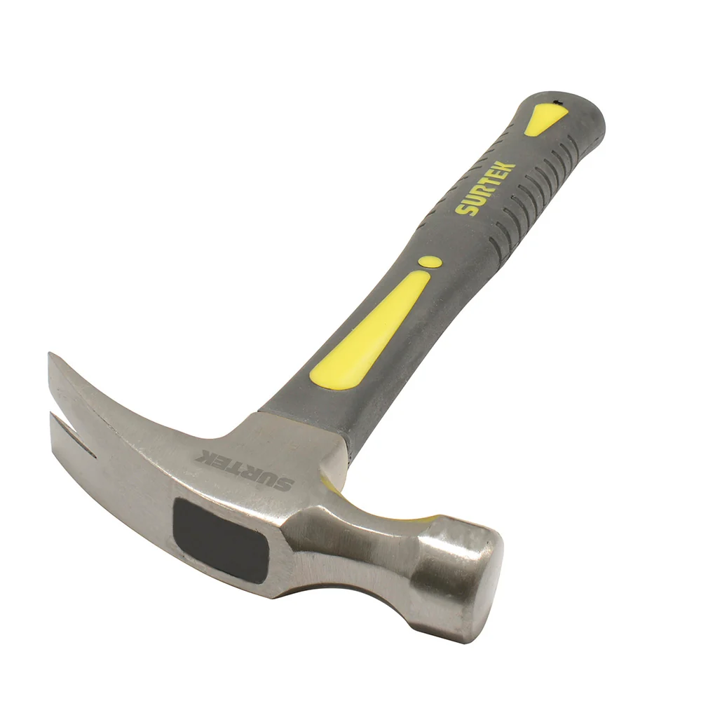 Martillo de uñ recta con mango de fibra de vidrio de 14", 16 oz Surtek SURTEK DS