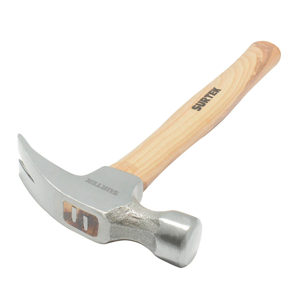 Martillo de uñ recta con mango de madera de 14", 20 oz Surtek SURTEK DS