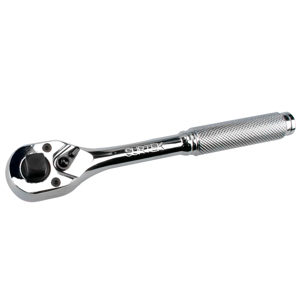 Matraca triple cuadro, cabeza tipo pera, para dados cuadro de 1/4", 3/8", y 1/2" Surtek SURTEK DS