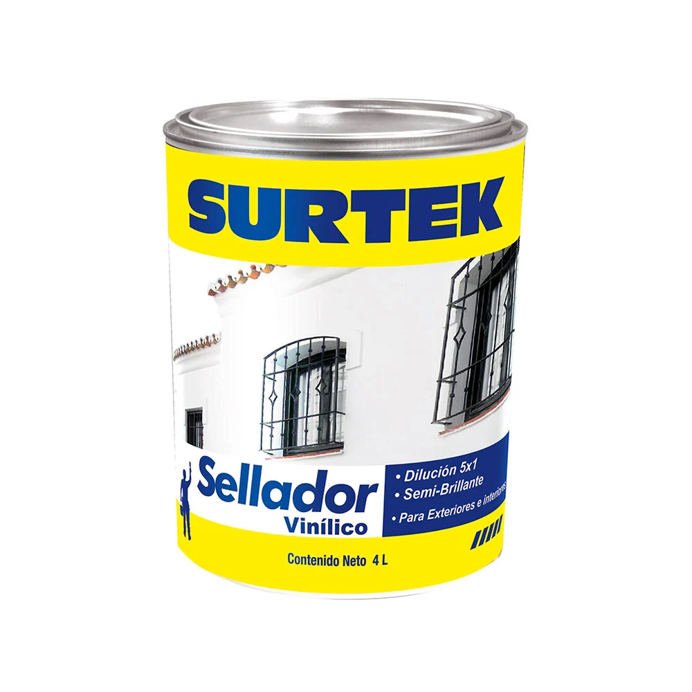 Sellador vinílico 4 Lt color blanco Surtek SURTEK DS