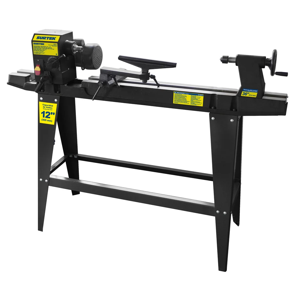 Torno para madera 12" 550 W, 120 V, 2400 RPM, 3/4 HP Surtek SURTEK DS
