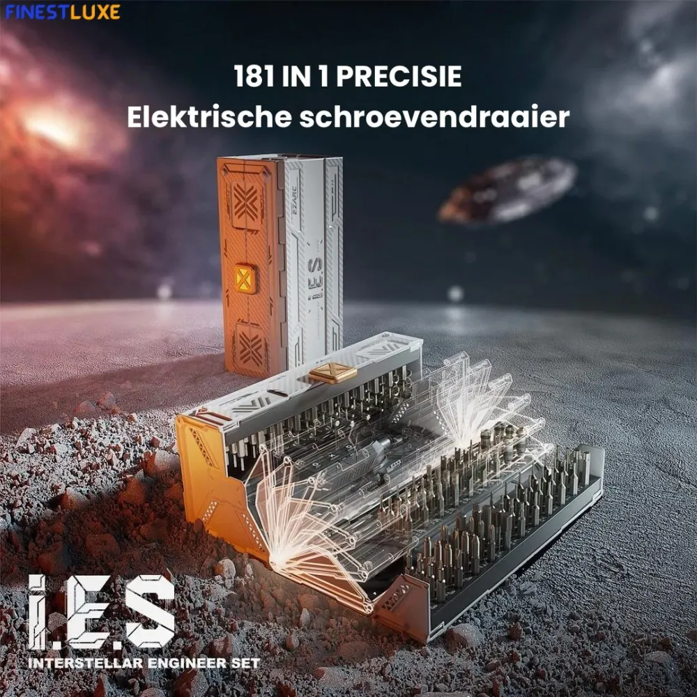TechTorque | 181-delige Elektrische Schroevendraaier Set met Oplaadbare Batterij