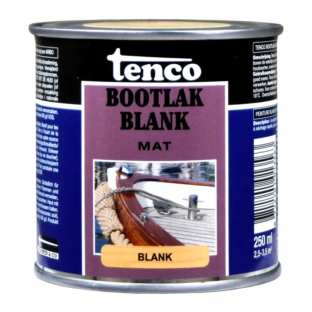 Tenco bootlak blank mat 250ml