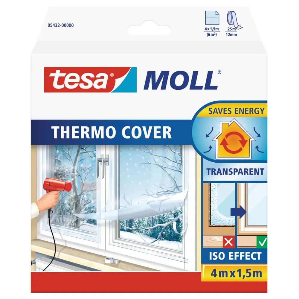 Tesa Isolatiefolie Thermo Cover - kunststof - 4 x 1,5 m - 6 m²