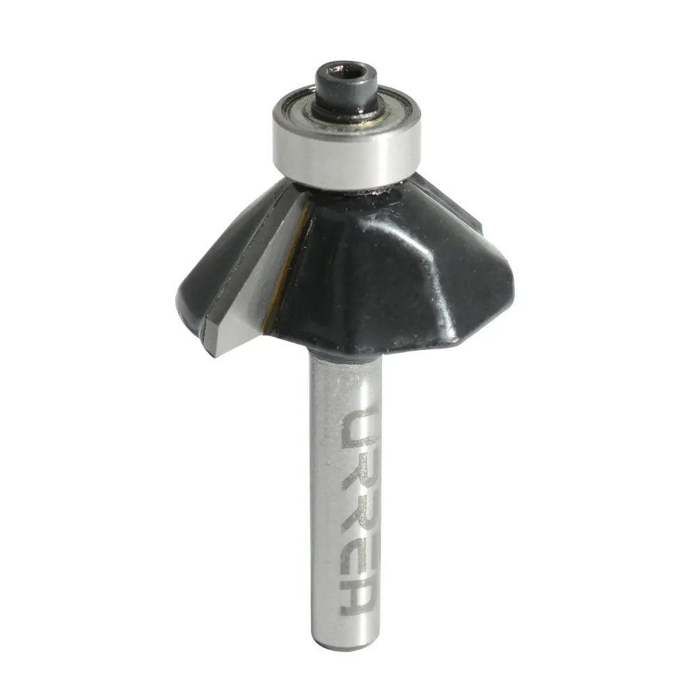 Broca para router de acero chaflán con balero 1-1/4" zanco de 1/4" Urrea URREA DS