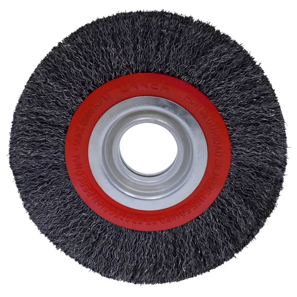 Carda circular ondulada alambre delgado para esmeril 6" x 0.35 mm multi eje Urrea URREA DS