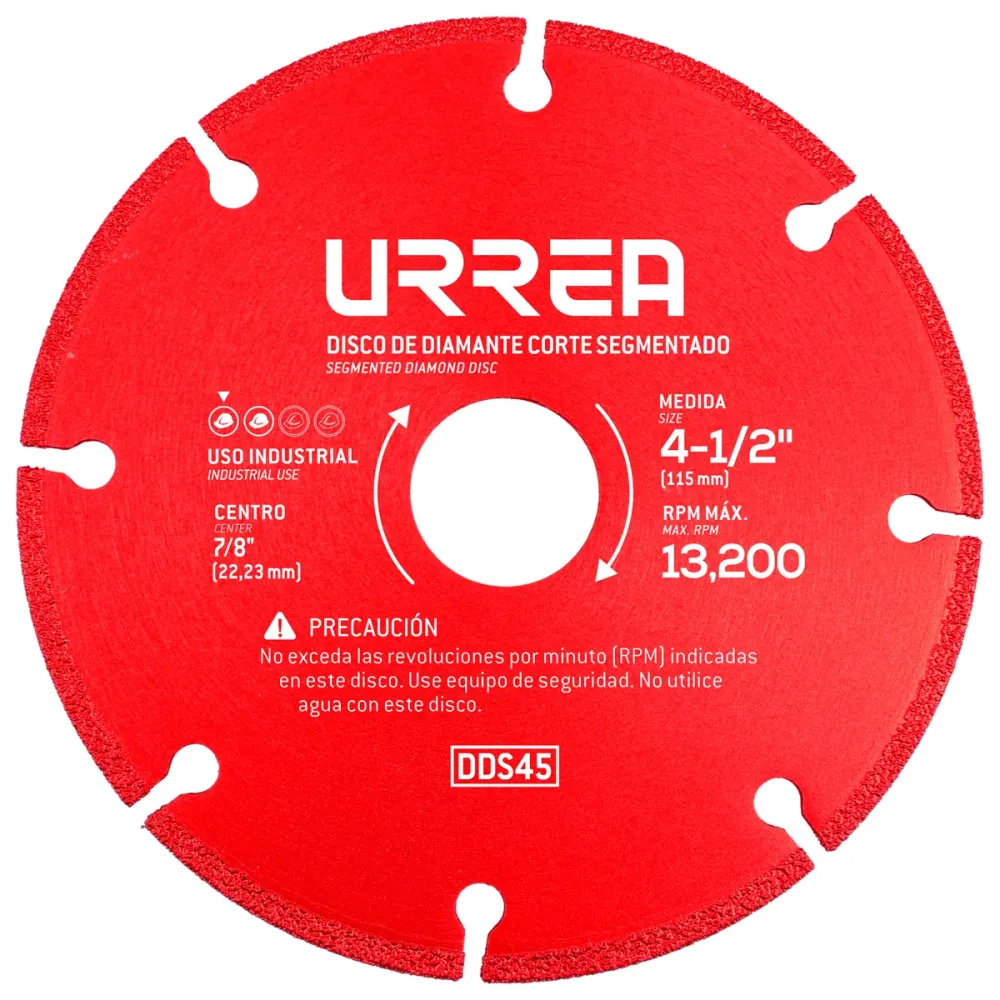 Disco de diamante segmentado, 4-1/2" Urrea URREA DS