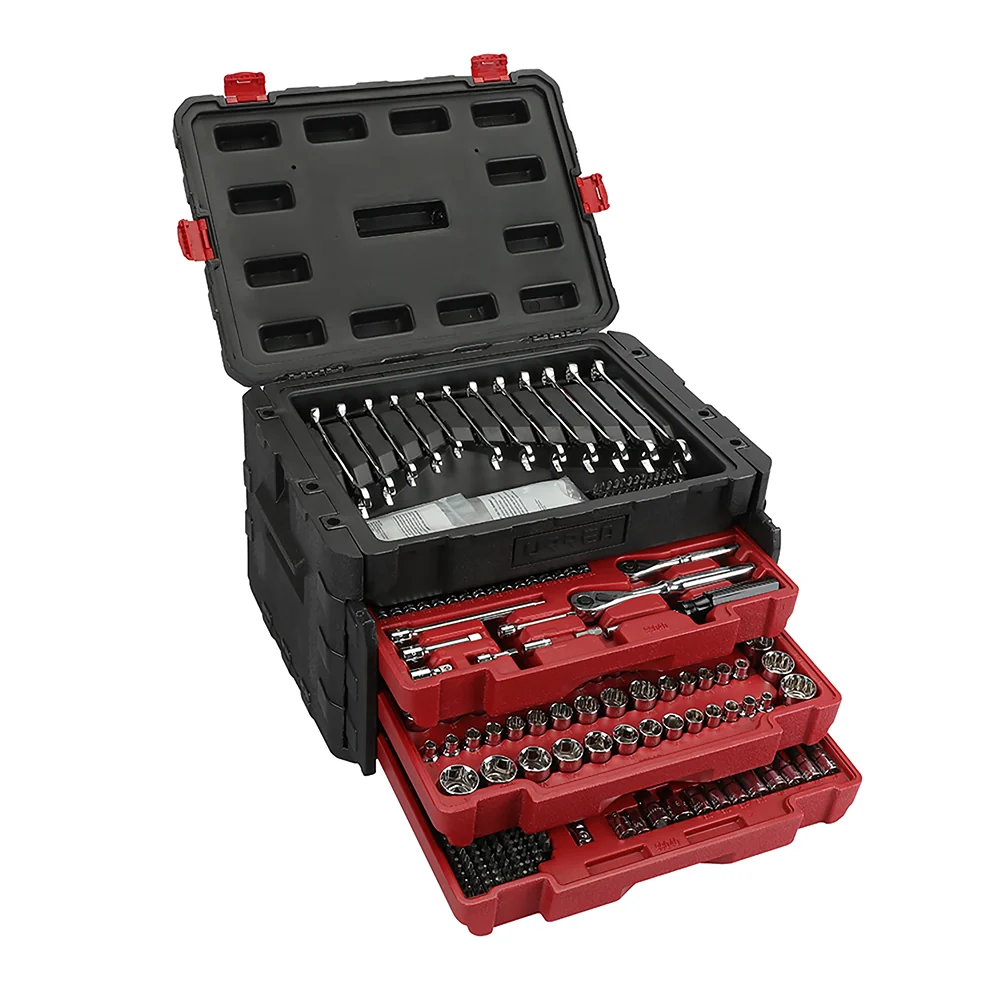 Juego combinado de herramienta para mecánico 450 piezas, con caja plástica de 3 gavetas Urrea URREA DS