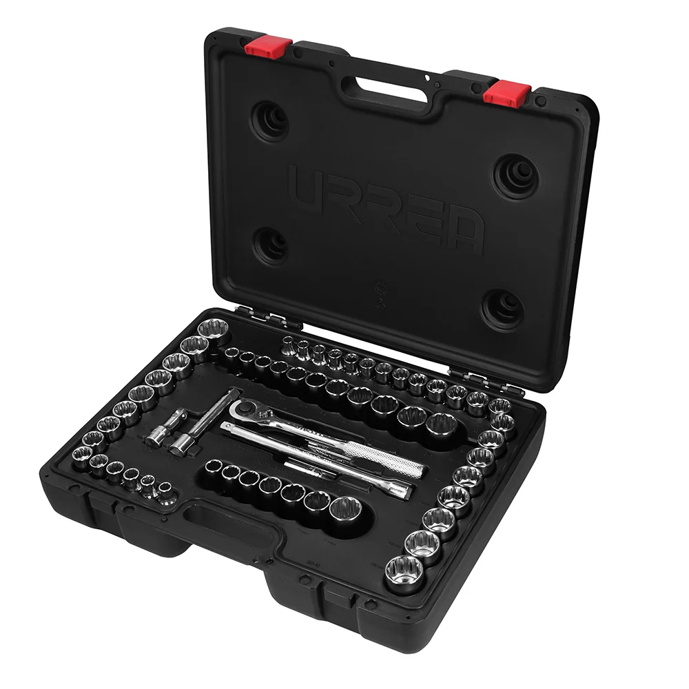 Juego de dados y accesorios cuadro de 1/2" combinado, 60 piezas Urrea URREA DS
