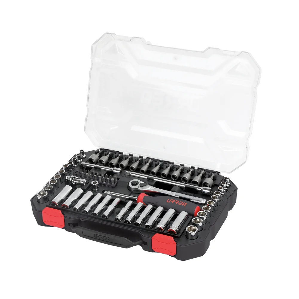 Juego de dados y accesorios cuadro de 1/4" combinado, 70 piezas Urrea URREA DS
