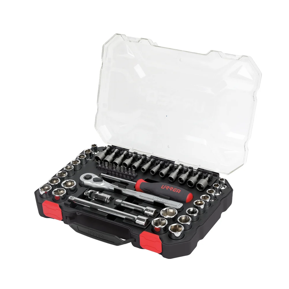 Juego de dados y accesorios cuadro de 3/8" combinado, 47 piezas Urrea URREA DS